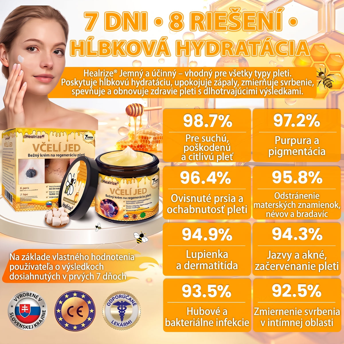 🐝🍇 Healrize® Komplexný krém na tvár s včelím jedom – Nová generácia prírodnej starostlivosti o pleť pre hydratovanejšiu, hladšiu a žiarivejšiu pokožku 🌿✨