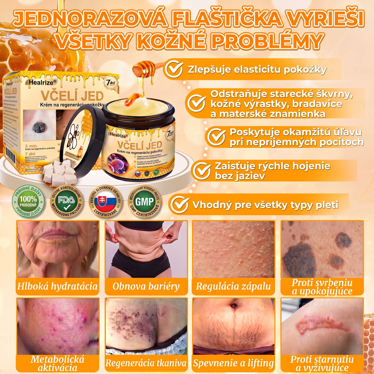 🐝🍇 Healrize® Komplexný krém na tvár s včelím jedom – Nová generácia prírodnej starostlivosti o pleť pre hydratovanejšiu, hladšiu a žiarivejšiu pokožku 🌿✨