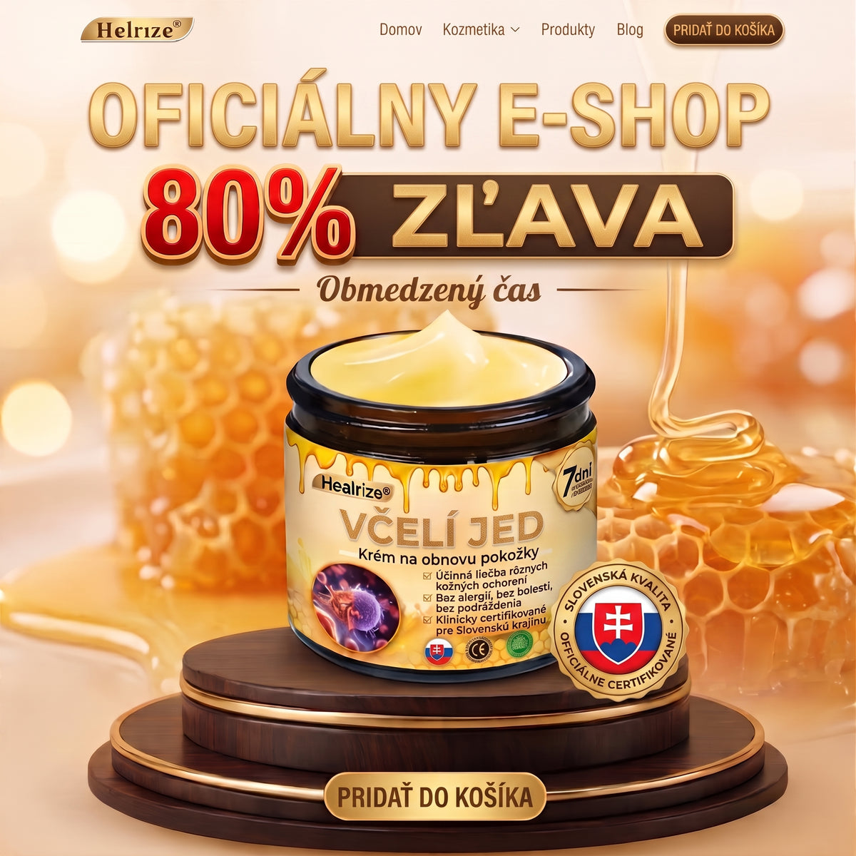 🐝🍇 Healrize® Komplexný krém na tvár s včelím jedom – Nová generácia prírodnej starostlivosti o pleť pre hydratovanejšiu, hladšiu a žiarivejšiu pokožku 🌿✨