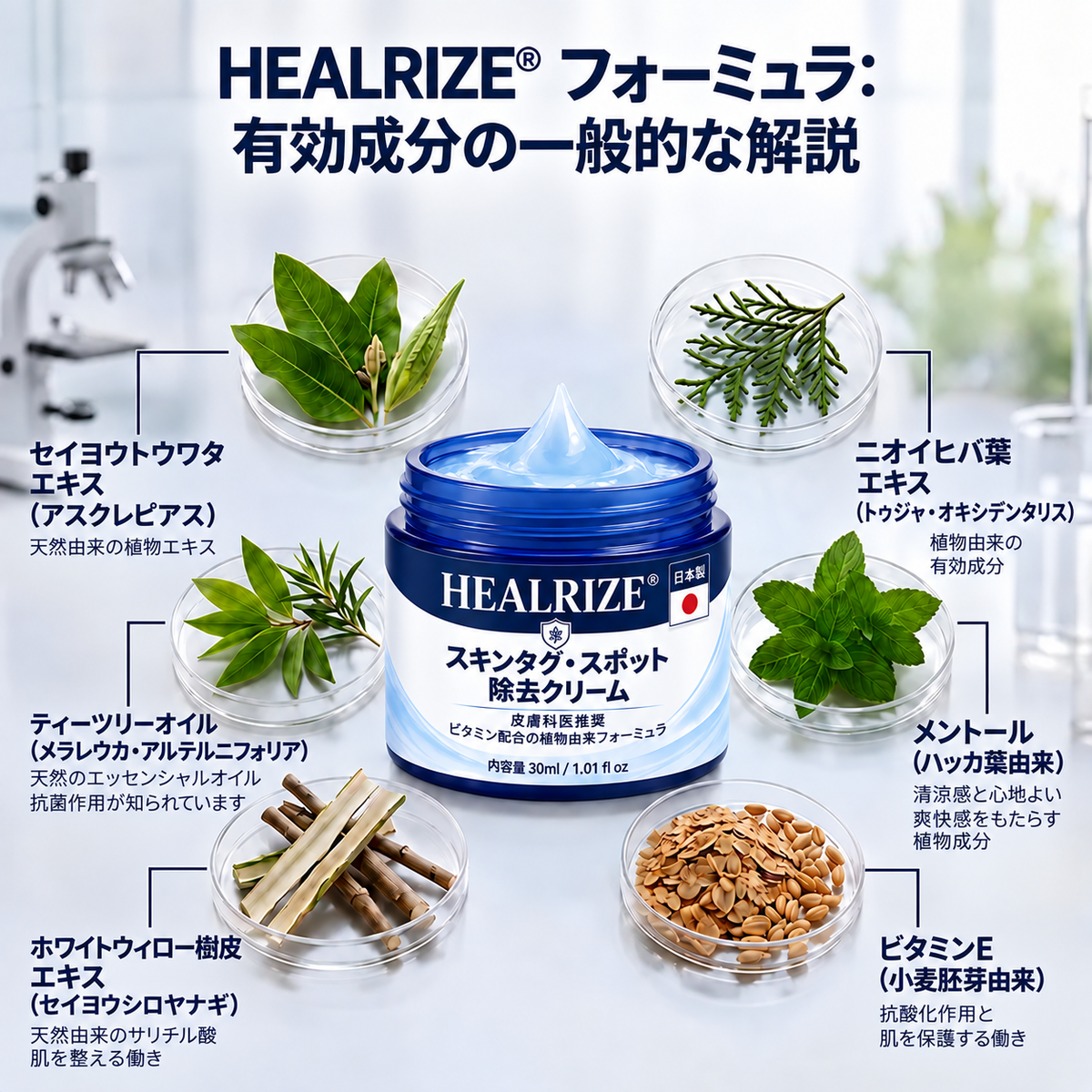 𝐇𝐞𝐚𝐥𝐫𝐢𝐳𝐞® ✨2️⃣ 肌のイボや気になる色素沈着を7日間集中ケア（やさしい処方で痛みなし・跡が残りにくい）🌿