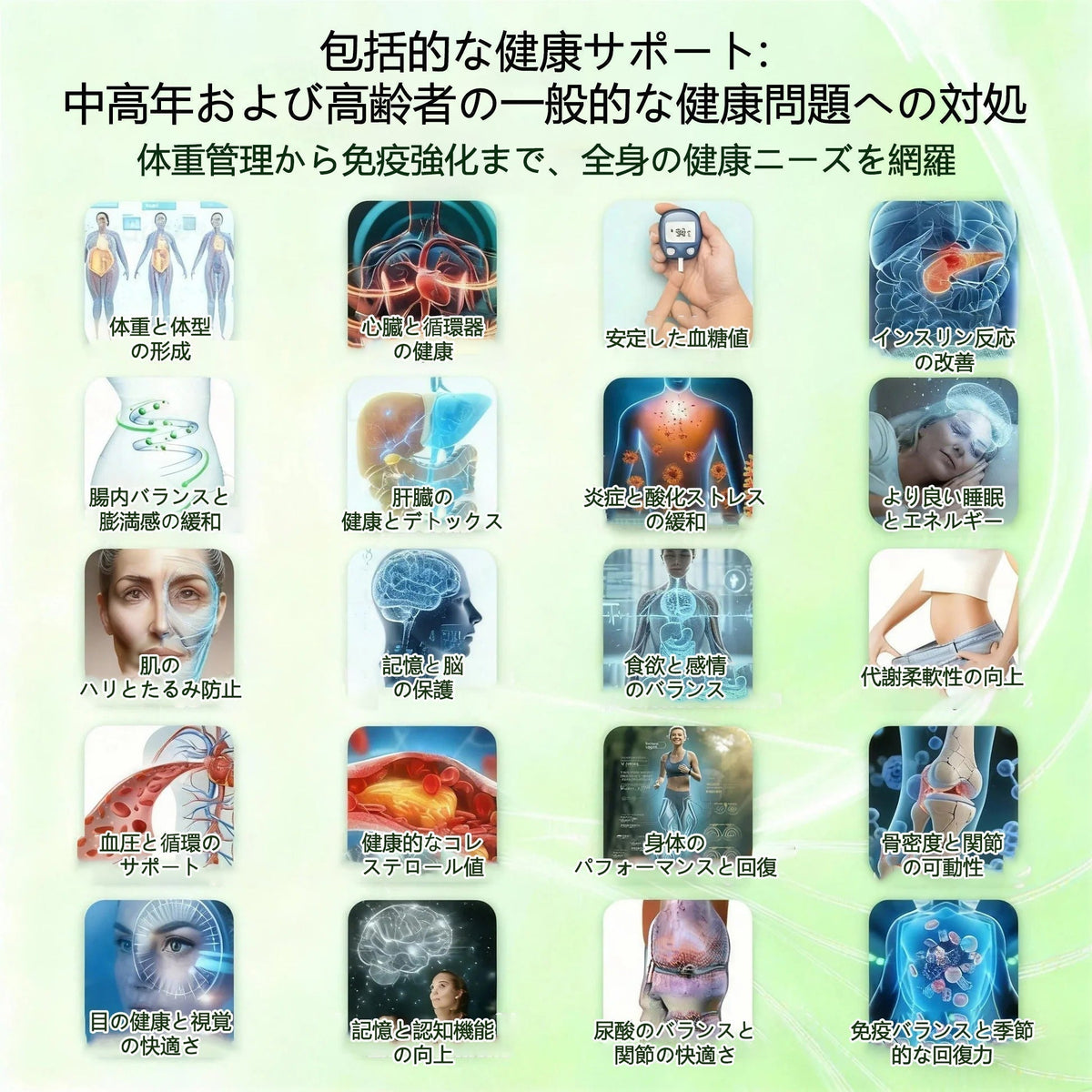📘公式旗艦店 /𝑮𝑳𝑶𝑹𝑬𝐍𝐃𝗔®＆NAD+ 10-in-1 ナノ強化フォーミュラ — 肥満、肌のたるみ、糖尿病、睡眠時無呼吸症候群、関節の悩み、その他健康上の懸念にアプローチ🌿🌿🌿